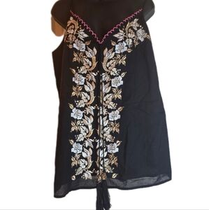 Embroidered dressy halter top